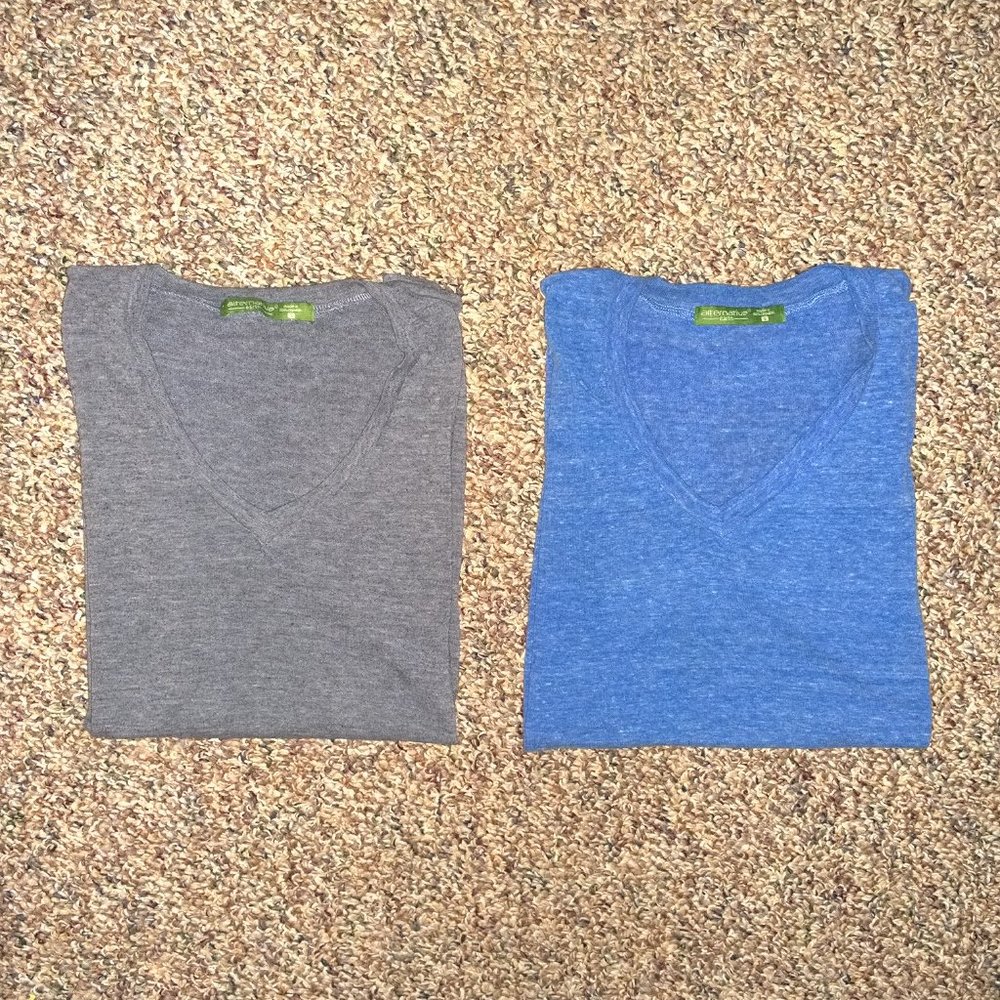 Two (2) ALTERNATIVE APPAREL V-Neck Tee-Shirts